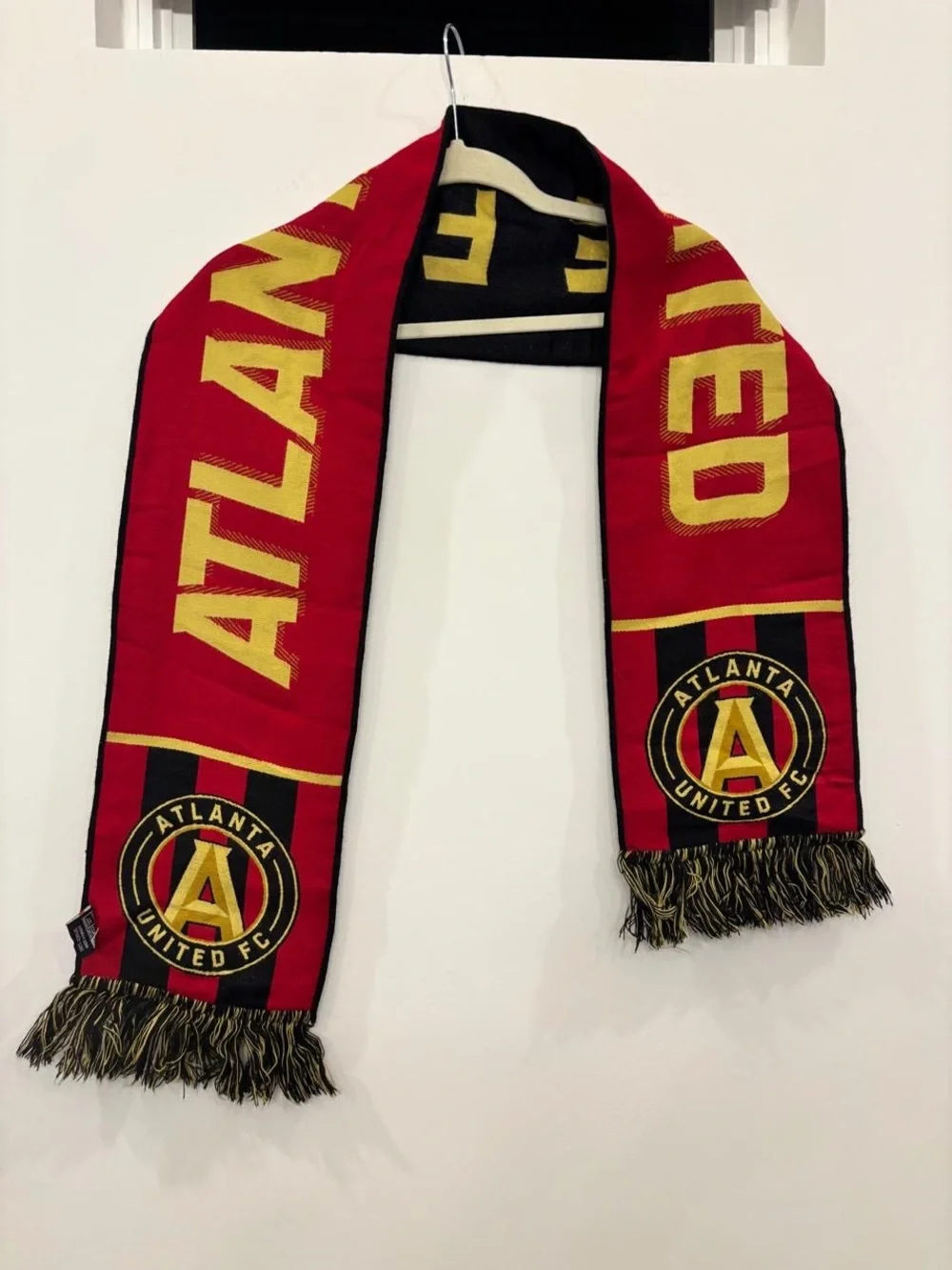 Atlanta United FC MLS Soccer Scarf Red Black Gold Supporter Fan #C10